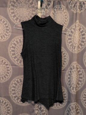 Apt. 9 Sleeveless Mock Neck Tank Top in Charcoal